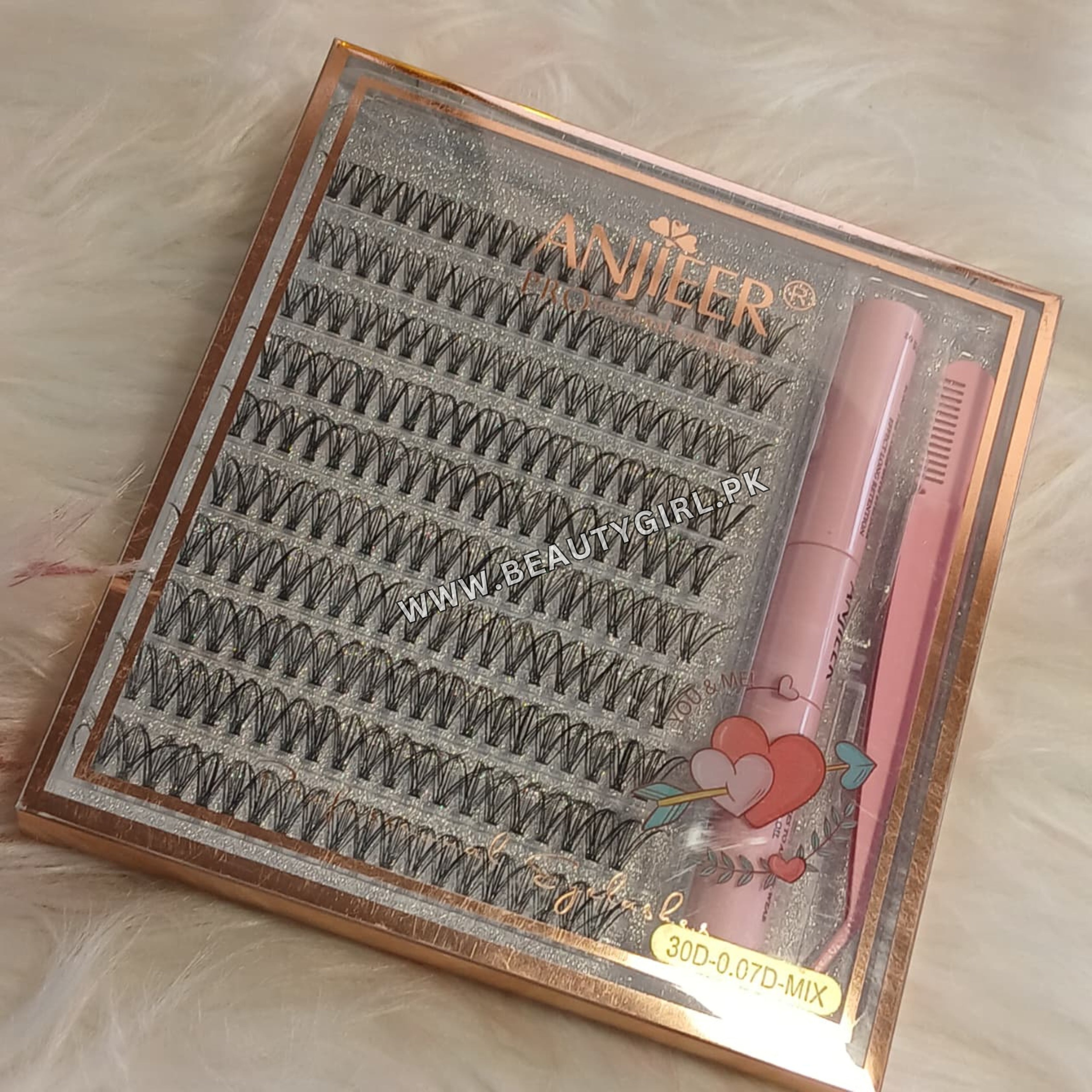 ANJIEER Luxury Pro 3D Volume Lash Extension Kit with Applicator Tool (30D)
