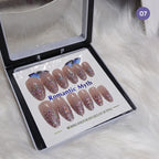 Romantic Myth Diamond Dust Glitter Press-On Nails Cat's Eye Nail 2787 Pack of 2