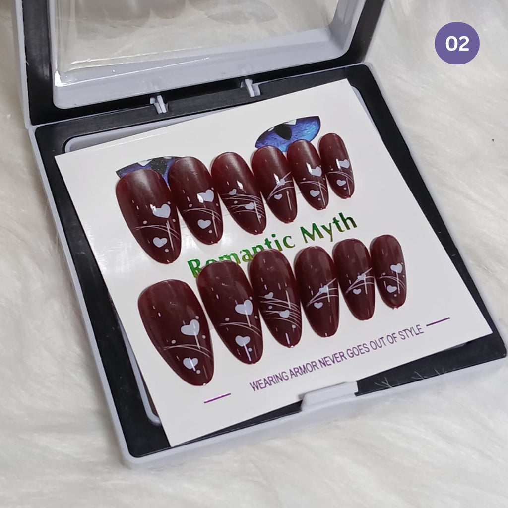 Romantic Myth Classic Elegance Press-On Nail Kit Cat's Eye Nails Pack of 3