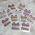Romantic Myth Diamond Dust Glitter Press-On Nails Cat's Eye Nail 2787 Pack of 2