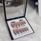 Romantic Myth Diamond Dust Glitter Press-On Nails Cat's Eye Nail 2787 Pack of 2