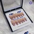 Romantic Myth Diamond Dust Glitter Press-On Nails Cat's Eye Nail 2787 Pack of 2