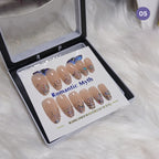 Romantic Myth Diamond Dust Glitter Press-On Nails Cat's Eye Nail 2787 Pack of 2