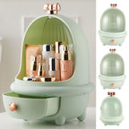 Multipurpose Bow Knot Top Head Cosmetic And Makeup Organizer With Acrylic Cover With 1 Drawer