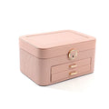 Multipurpose Wooden Jewlery Box With 2 Drawer Cosmetic Makeup Storage Bag Organizer 10080
