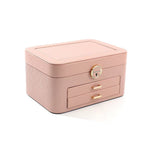 Multipurpose Wooden Jewlery Box With 2 Drawer Cosmetic Makeup Storage Bag Organizer 10080