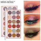 Miss Rose 18 Color Eyeshadow & 6 Color Glitter Palette