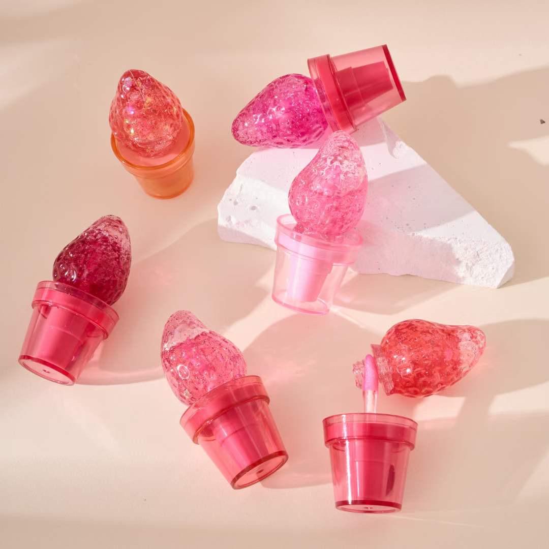 Hudamoji Strawberry Lip Pink Magic Lip Gloss