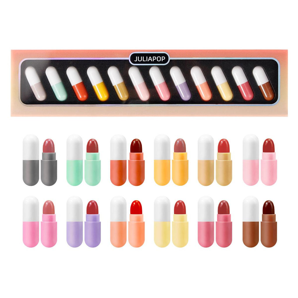 Juliapop 12 Pcs Capsule Lipstick Set