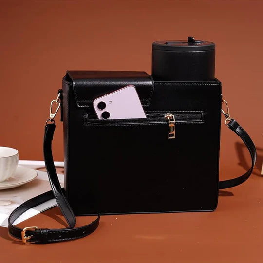 Stanley Tumbler Leather Carry Cross Body Bag With Storage Pocket 18965