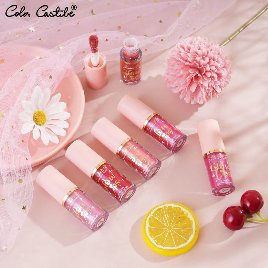 Color Castle Glow Lips Waterproof Long Lasting Lipgloss 6Pcs Set