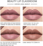 Eveline Beauty Lipstick Pencils Smooth Matte Color for All-Day Glam 12Pcs Set