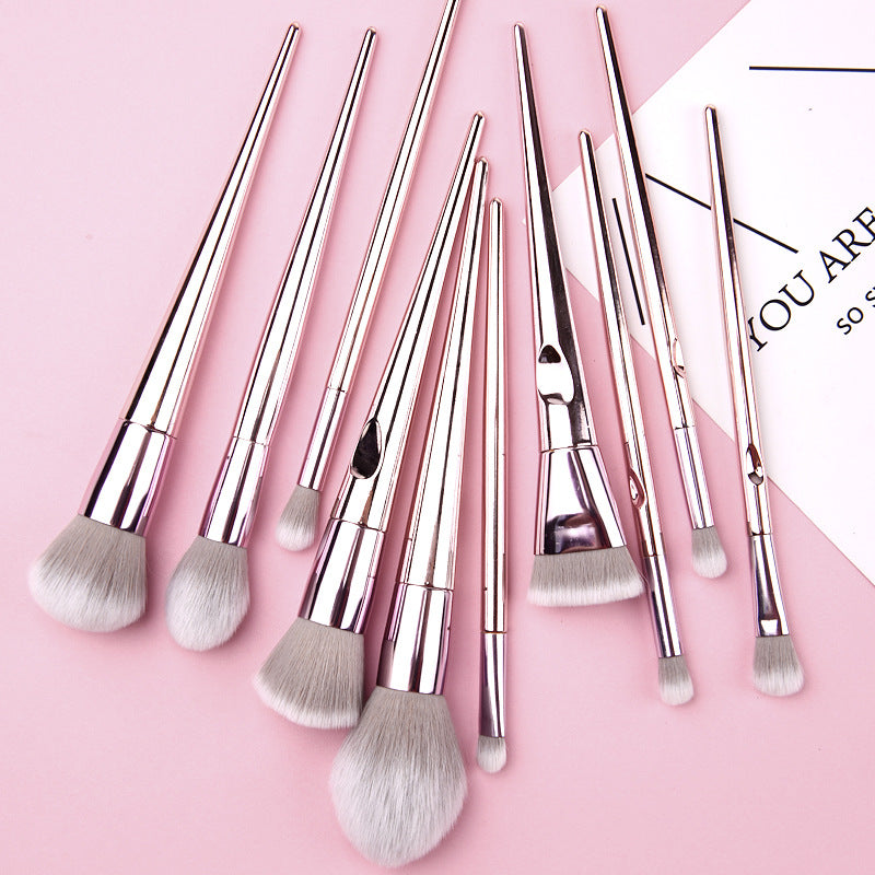 10PCS Professional Soft Fiber HairFoundation Contour Eye shadow&nbsp;Eyeliner Blush Kit