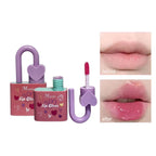 Miundo 6pcs Pink Magic Heart Lock Shape Lipgloss 6pcs Set