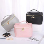 Set of 3Pcs PU Leather Makeup Travel Bag
