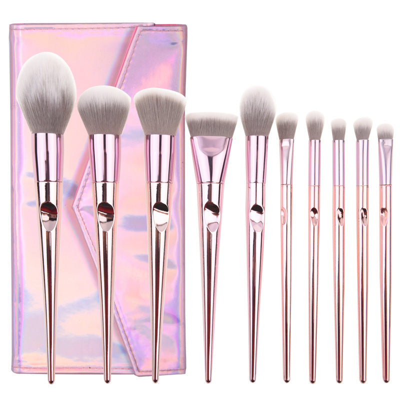 10PCS Professional Soft Fiber HairFoundation Contour Eye shadow&nbsp;Eyeliner Blush Kit