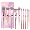 10PCS Professional Soft Fiber HairFoundation Contour Eye shadow&nbsp;Eyeliner Blush Kit
