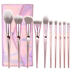 10PCS Professional Soft Fiber HairFoundation Contour Eye shadow&nbsp;Eyeliner Blush Kit