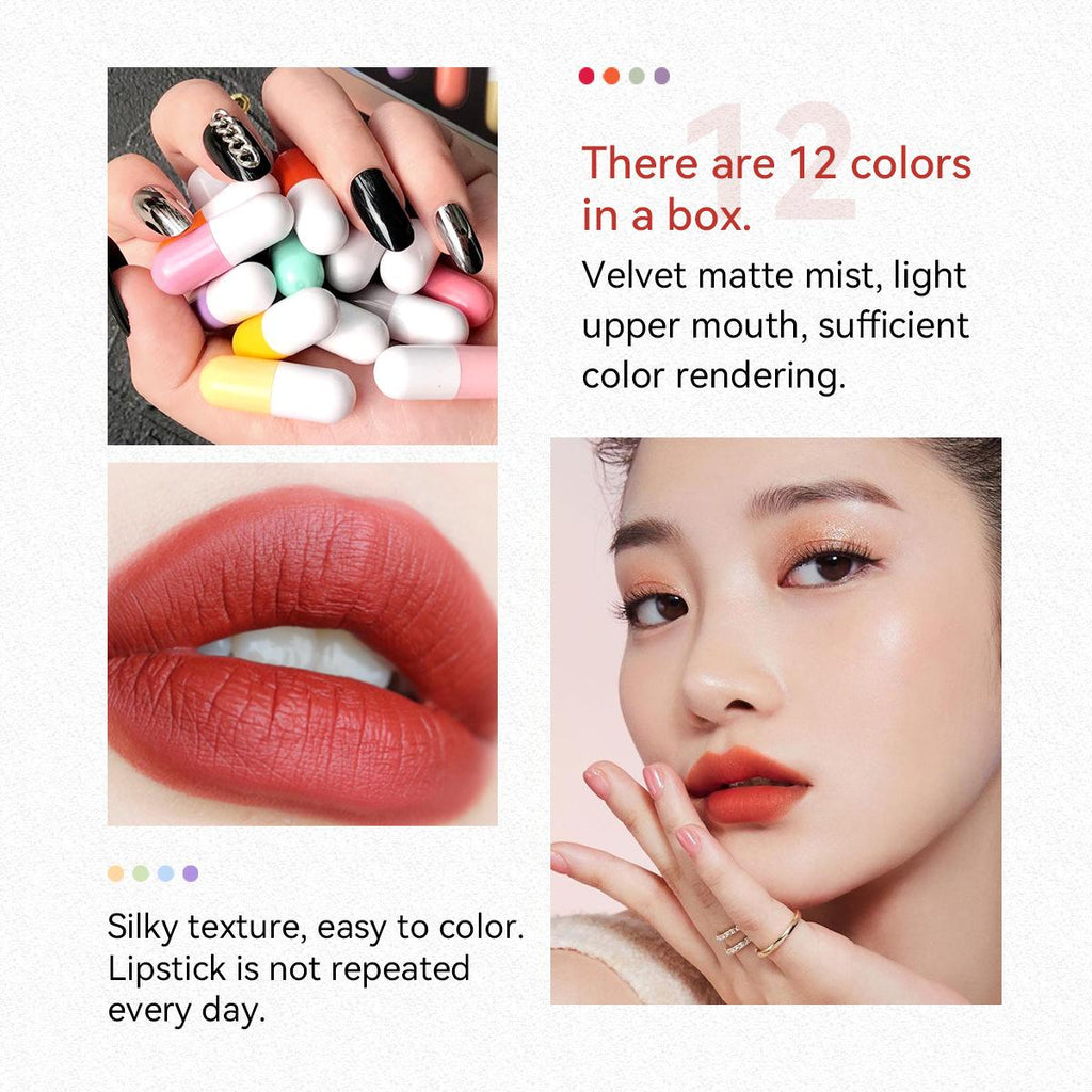 Juliapop 12 Pcs Capsule Lipstick Set