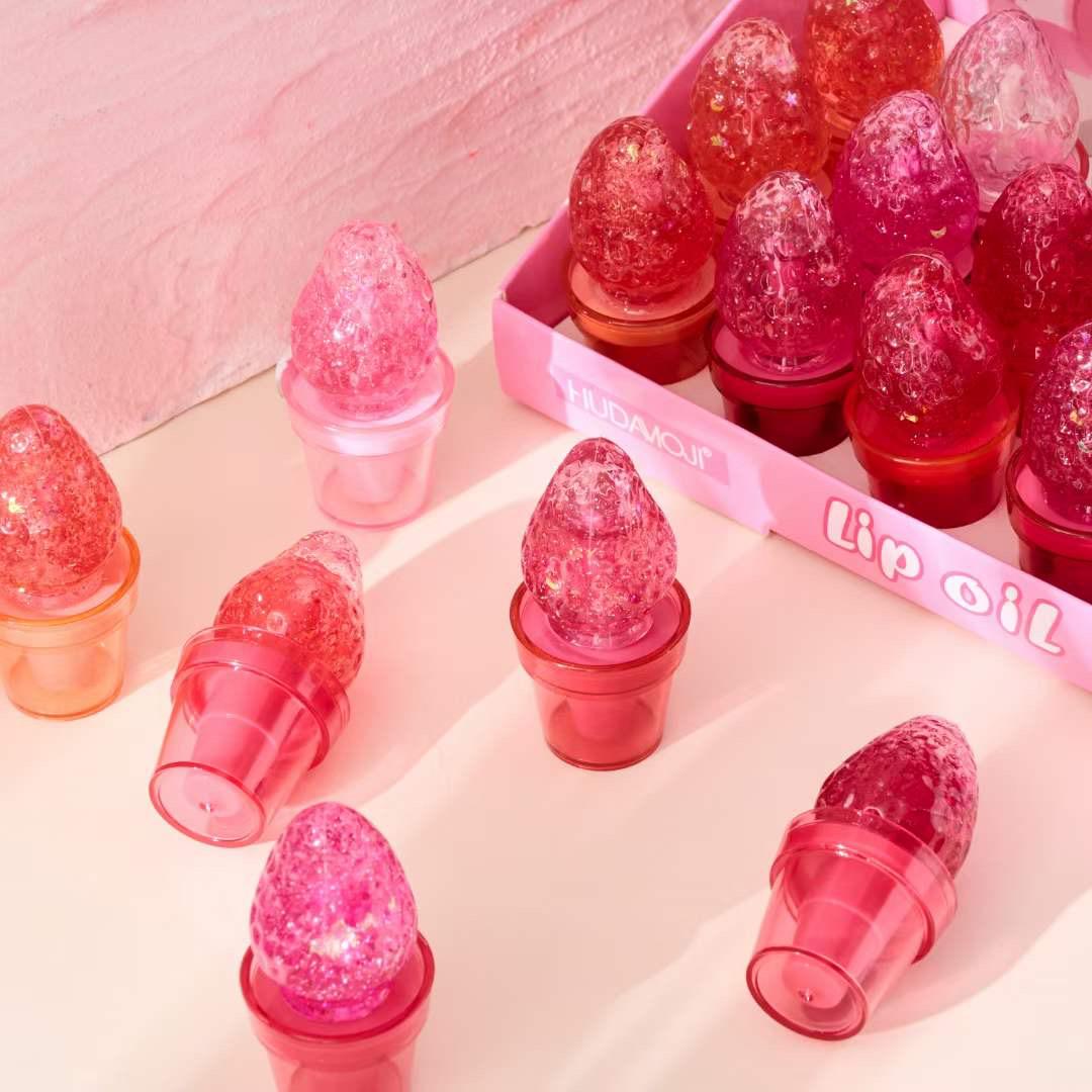 Hudamoji Strawberry Lip Pink Magic Lip Gloss