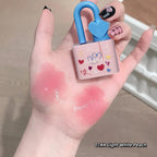 Miundo 6pcs Pink Magic Heart Lock Shape Lipgloss 6pcs Set