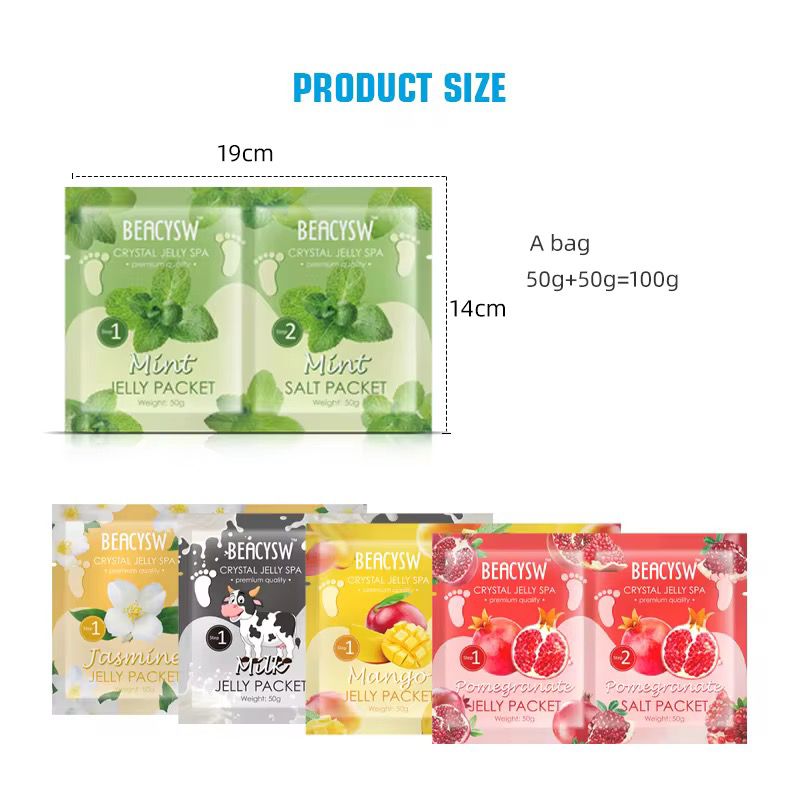 Powder Jelly Spa Pedicure Avry Pack of 2 Jelly Pedi Sea Salt Scrub Pedicure Foot Scrub