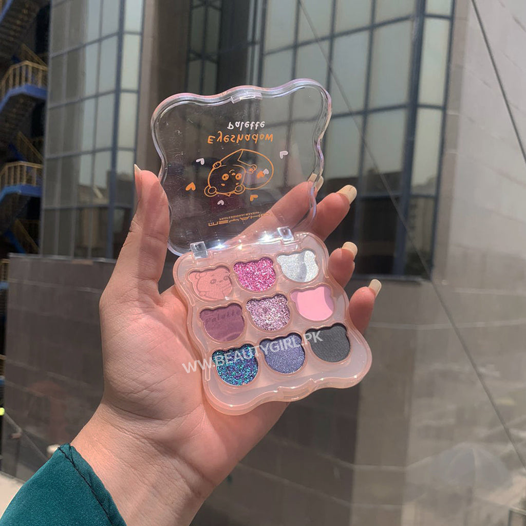 MSYAHO Cute Bear 9 colors Eyeshadow Palette Pack of 3