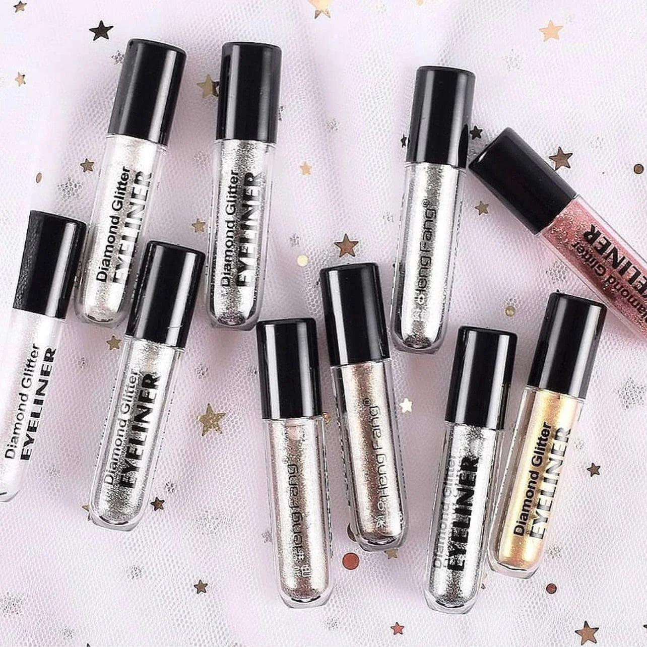 Hengfang Diamond Liquid Glitter Eyeliner 10Pcs Set