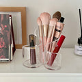 3 Compartments Cosmetic Organizer Transparent Box Acrylic