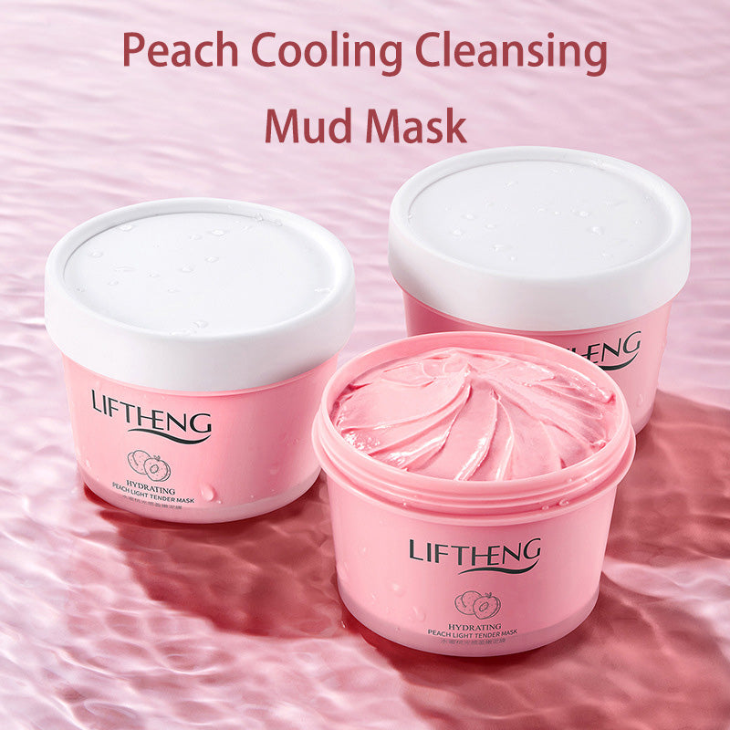 Liftheng Peach Mud Mask Moisturizing Pore Reducing Facial Cleansing 100g