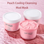 Liftheng Peach Mud Mask Moisturizing Pore Reducing Facial Cleansing 100g
