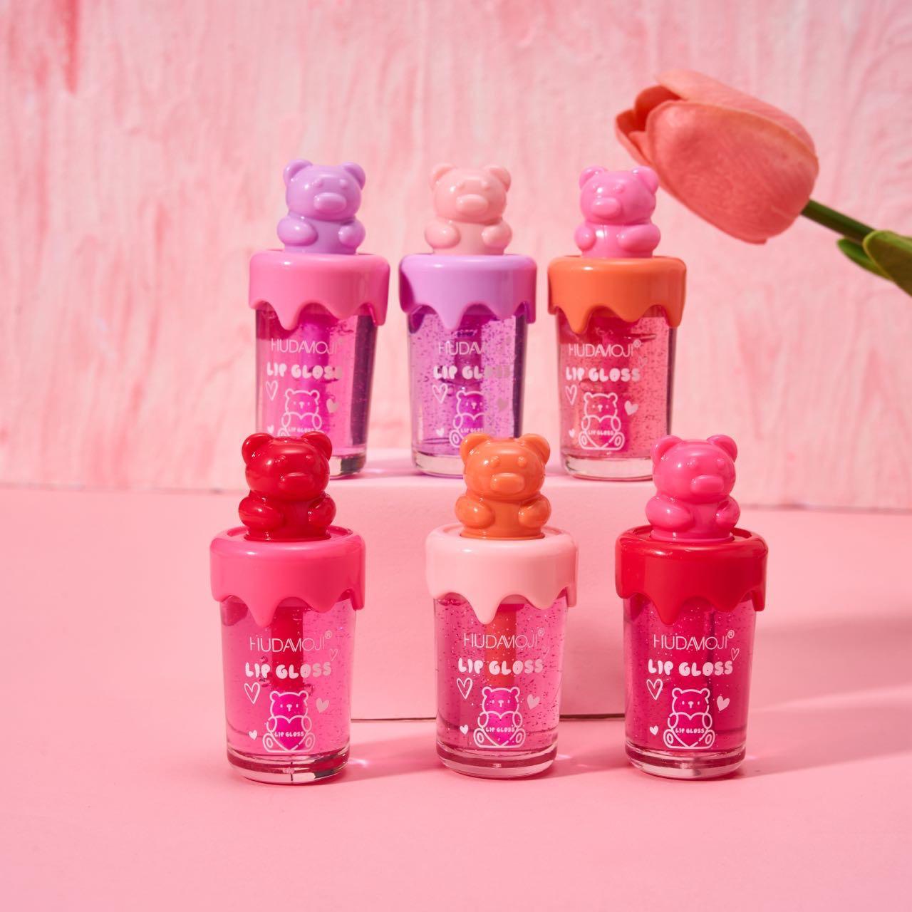 Hudamoji Happy Sweet Cute Lip Gloss 6Pcs Set