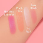 Hudamoji 4pcs Jelly Glitter Highlighter Stick