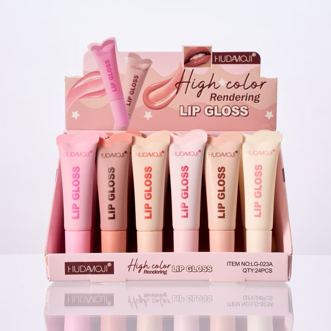 Hudamoji New Viral High Color Rendering Lip Gloss 6Pcs Set
