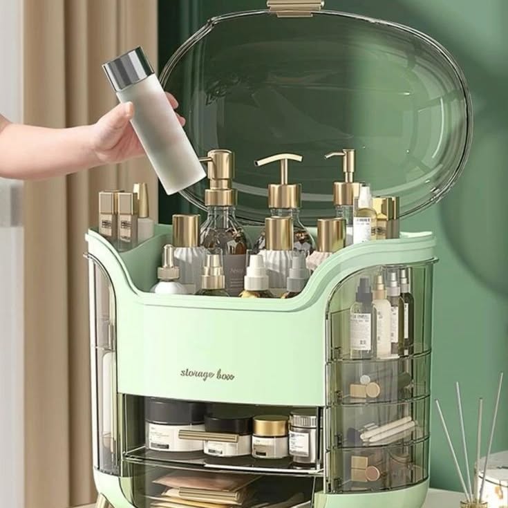 Multifunctional Large Capacity Luxury Cosmetic Organizer Desktop Storage Box 18555