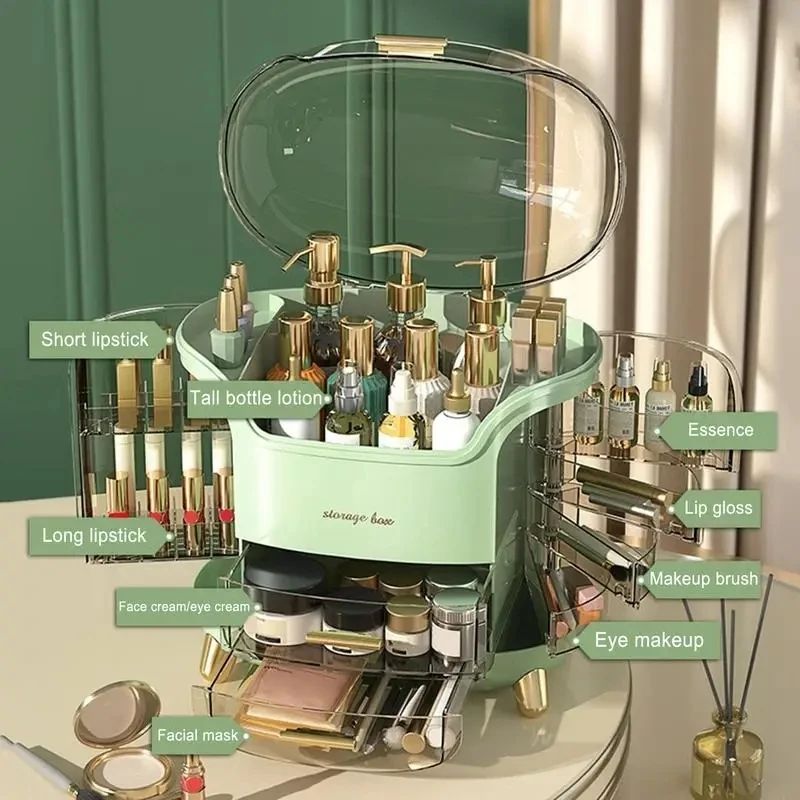 Multifunctional Large Capacity Luxury Cosmetic Organizer Desktop Storage Box 18555