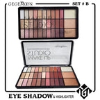 Gegemoon Makeup Studio 33 Colors Eyeshadow And Highlighter Palette