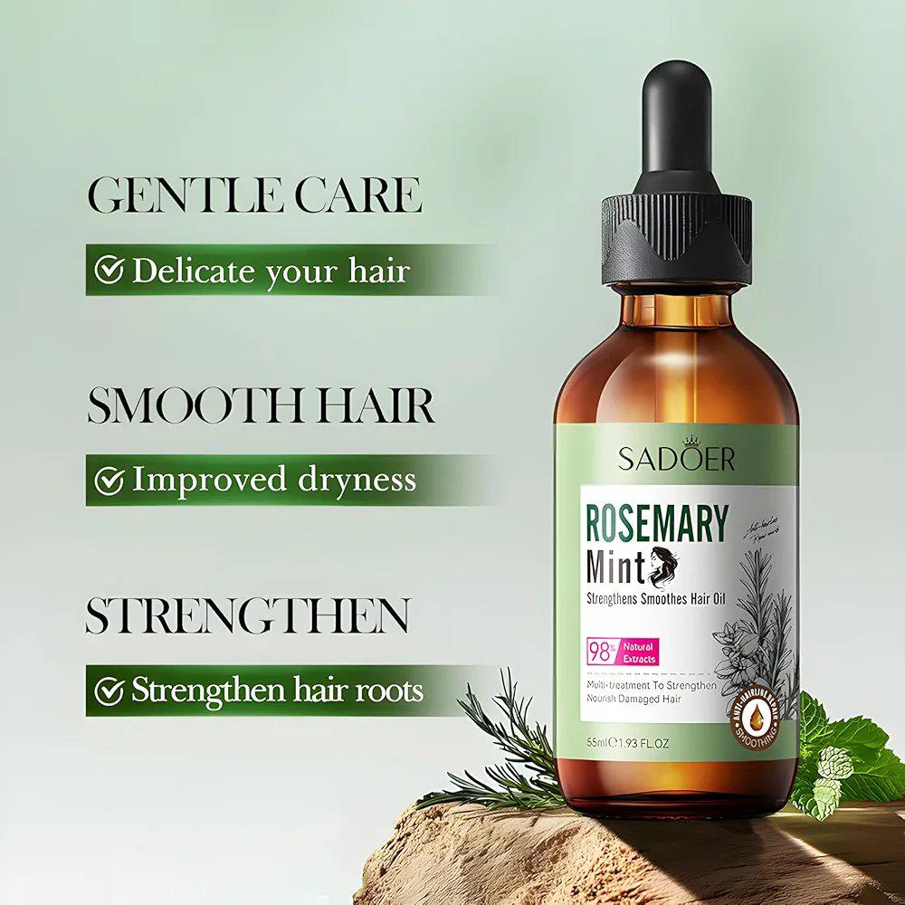 SADOER Mint Rosemary Strengthening Hair Oil 55ml