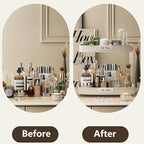 Desktop Double Layer Bathroom Organizer Shelf Cosmetic Storage Rack Holder