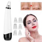 Portable Black Heads Remover Vacuum Pore Facial Cleaner With 6 Replaceable Suction Probes Devices