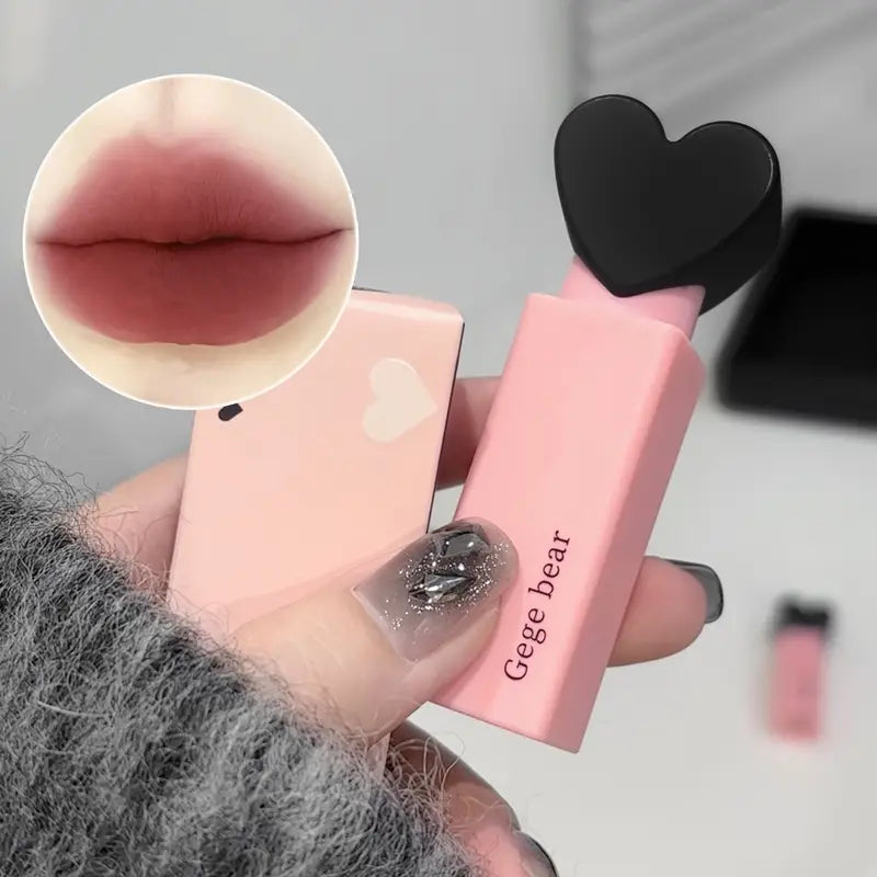 Gege Bear Dream Love Heart Lipstick Velvet Matte Lip Gloss Pack of 6