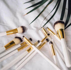 BH Cosmetics White Studded Elegance 12 Pc Brush Set