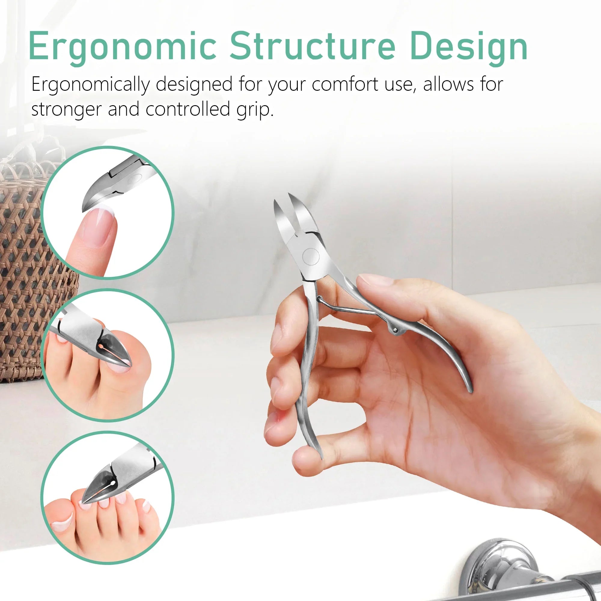 Stainless Steel Toe Nail Cutter Pedicure Feet Care Thick Nail Cutter Pedicure Tool Nail Art Clipper