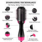 One Step Solution Hot Air Brush (Dryer + Straightener)