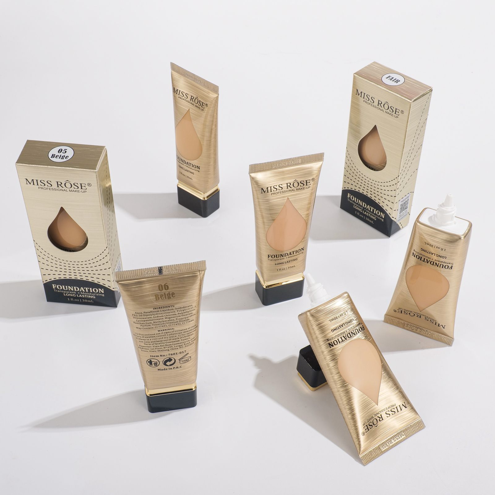 Miss Rose Transparent Moisturising Long Lasting Foundation