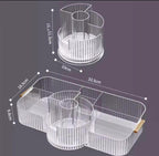 Luxury 360° Rotating Makeup Brush Holder Cosmetic Storage Box Vanity Makeup Organizer