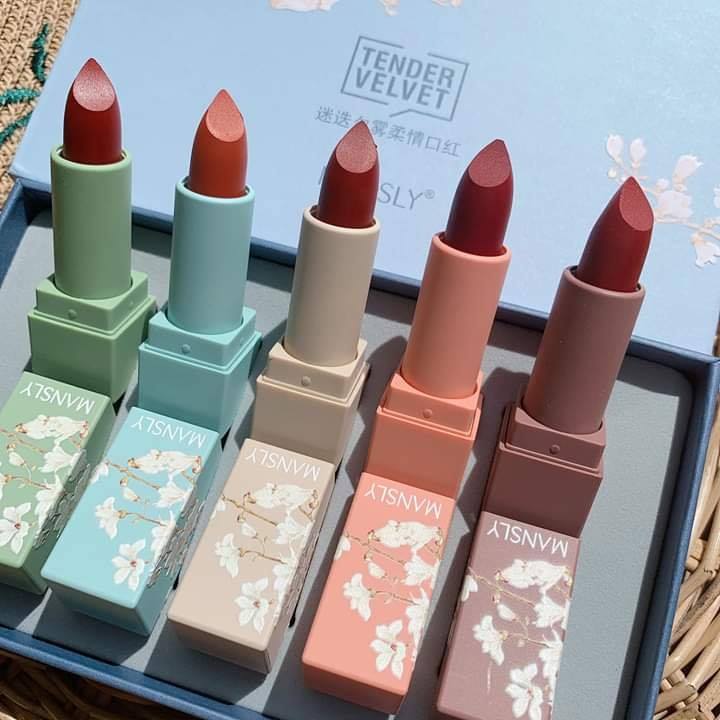 MANSLY Tender Velvet Lipsticks Set of 5