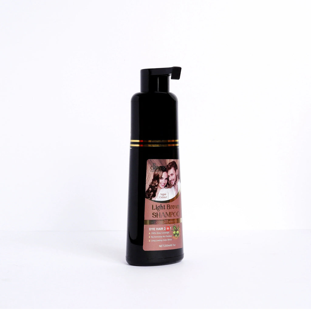 Chirss Professional Hair Color Shampoo With Argan Extract- 200ml - Light Brown
