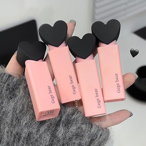 Gege Bear Dream Love Heart Lipstick Velvet Matte Lip Gloss Pack of 6