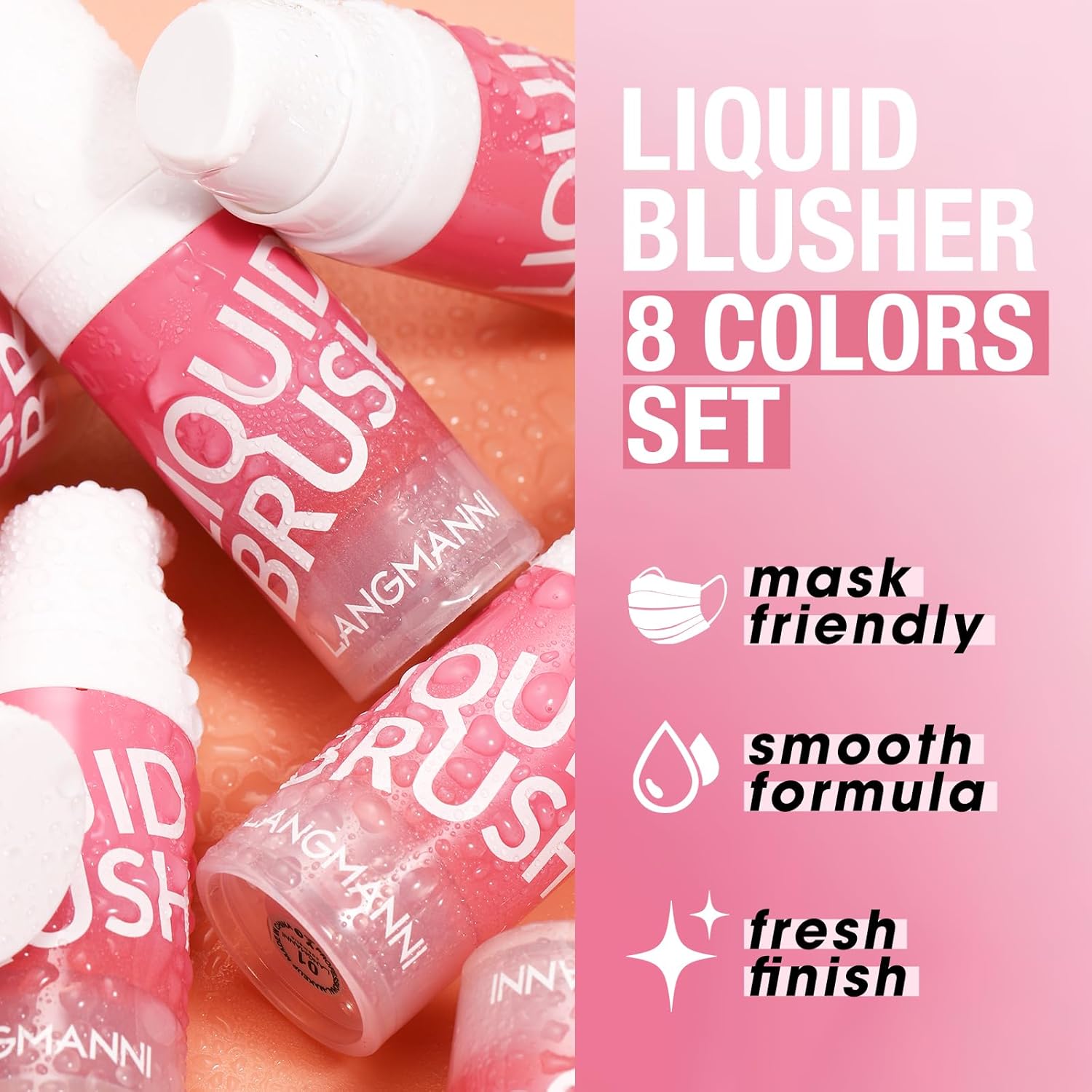 Romantic Rain Natural Beauty Cheeks Liquid Blush Pack Of 3pcs